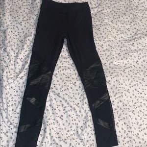 Hollister leggings w pleather patches BARELY worn